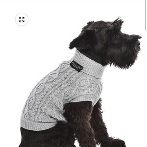 NWT DOG Cable Knit Pet Sweater — Gray